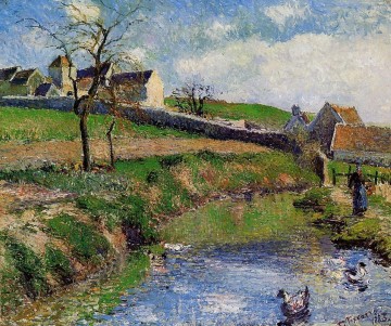 カミーユ・ピサロ Painting - オスニーの農場の眺め 1883年 カミーユ・ピサロ